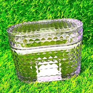 NEW Target Bullseye Playground Purple Glass Trinket Box